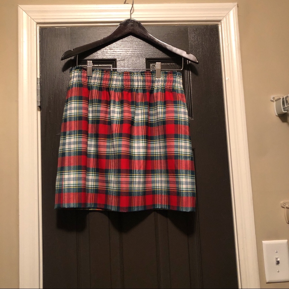 J. Crew Red Plaid Skirt